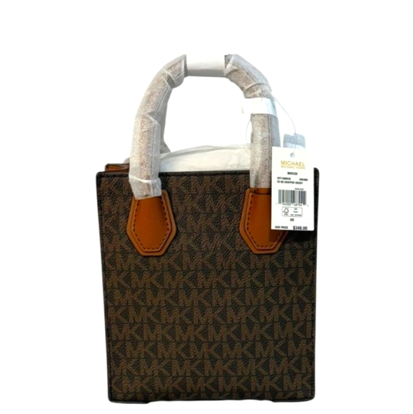 NWT🔥Michael Michael Kors Mercer Extra-Small Logo and Leather Crossbody Bag - Picture 5 of 6